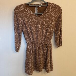 Brown Floral Abercrombie kids dress
